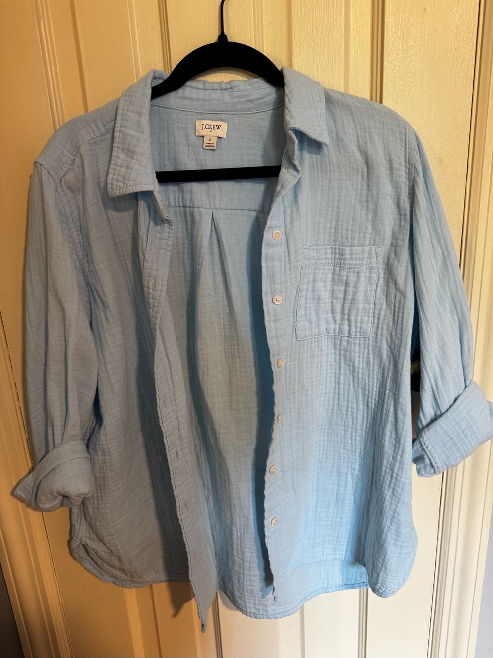 J.CREW Factory Light Blue Button-Up Shirt size L